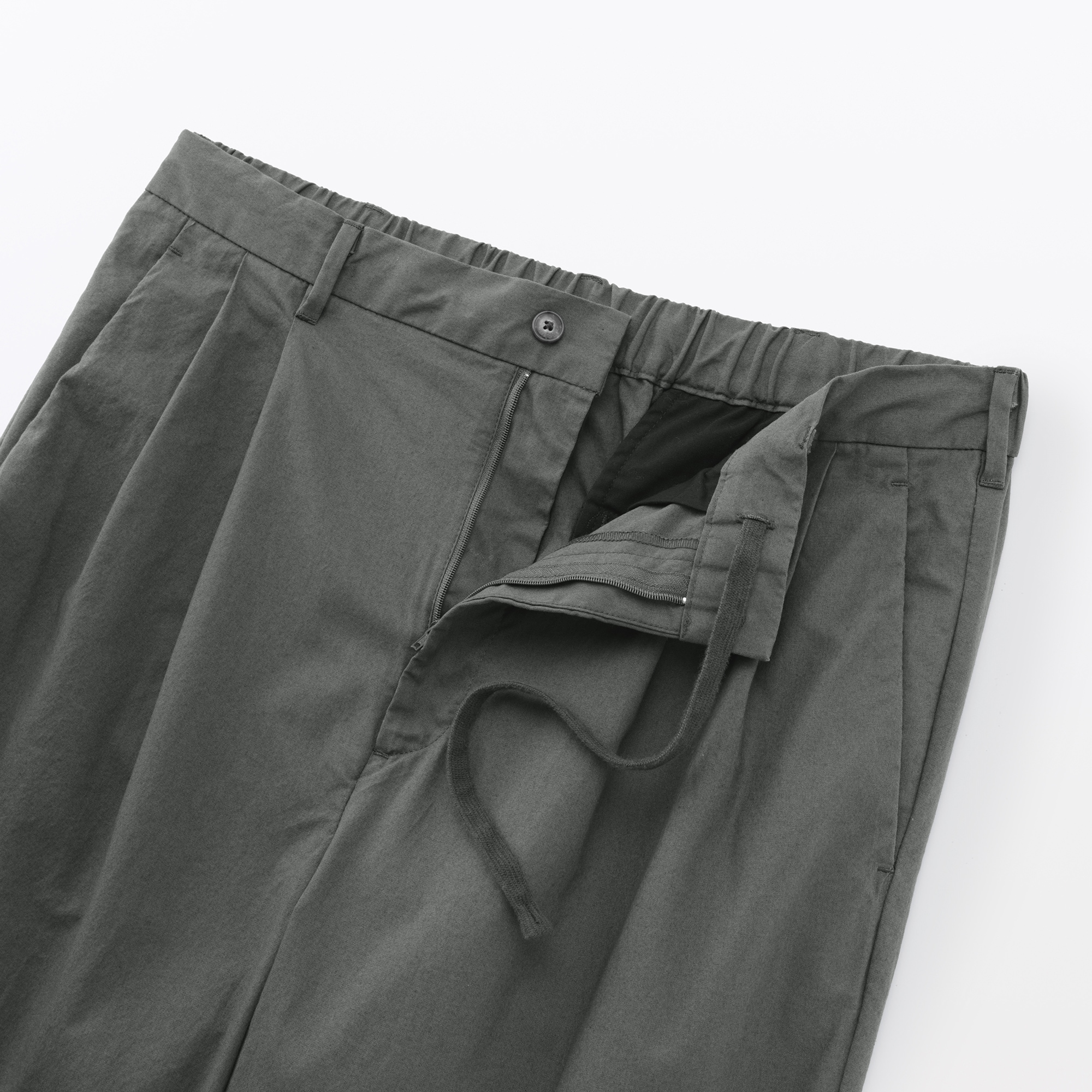 紳士　涼感　タックストレートパンツ