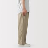 紳士　涼感　タックストレートパンツ