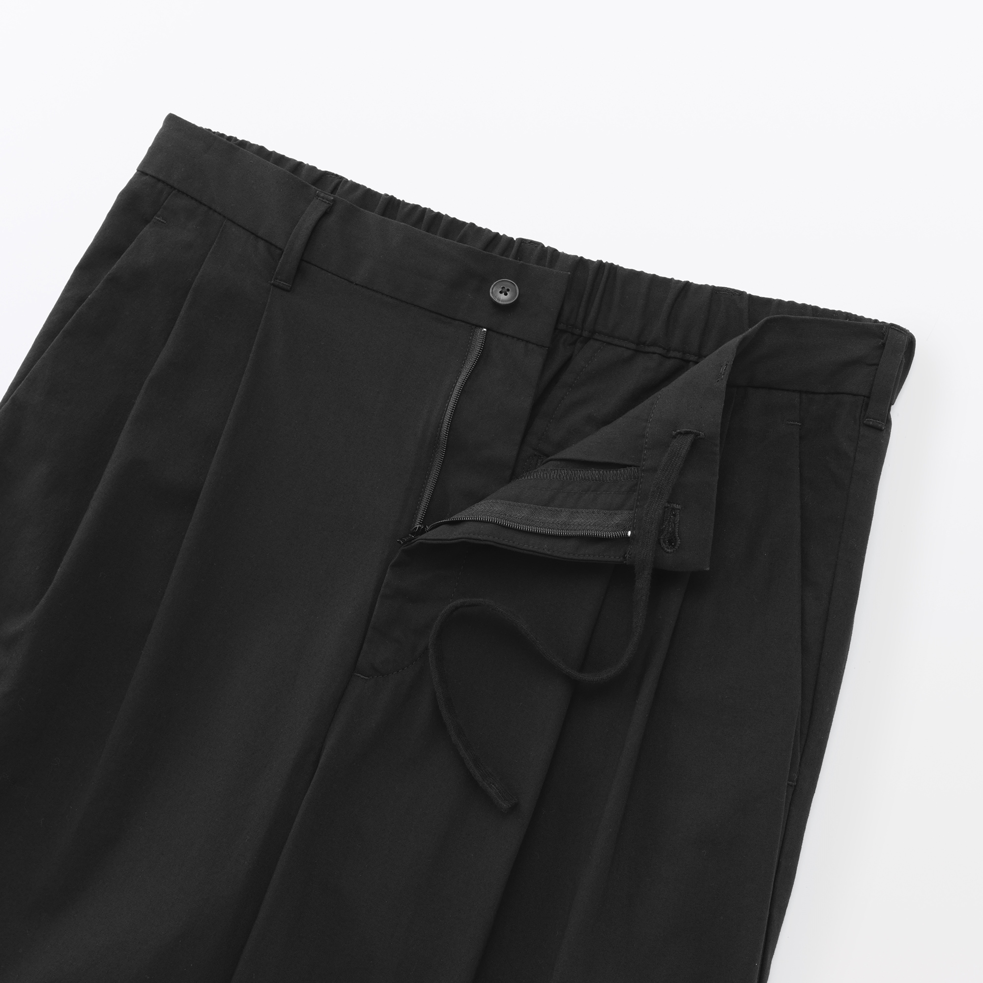 紳士　涼感　タックストレートパンツ