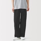 紳士　涼感　タックストレートパンツ