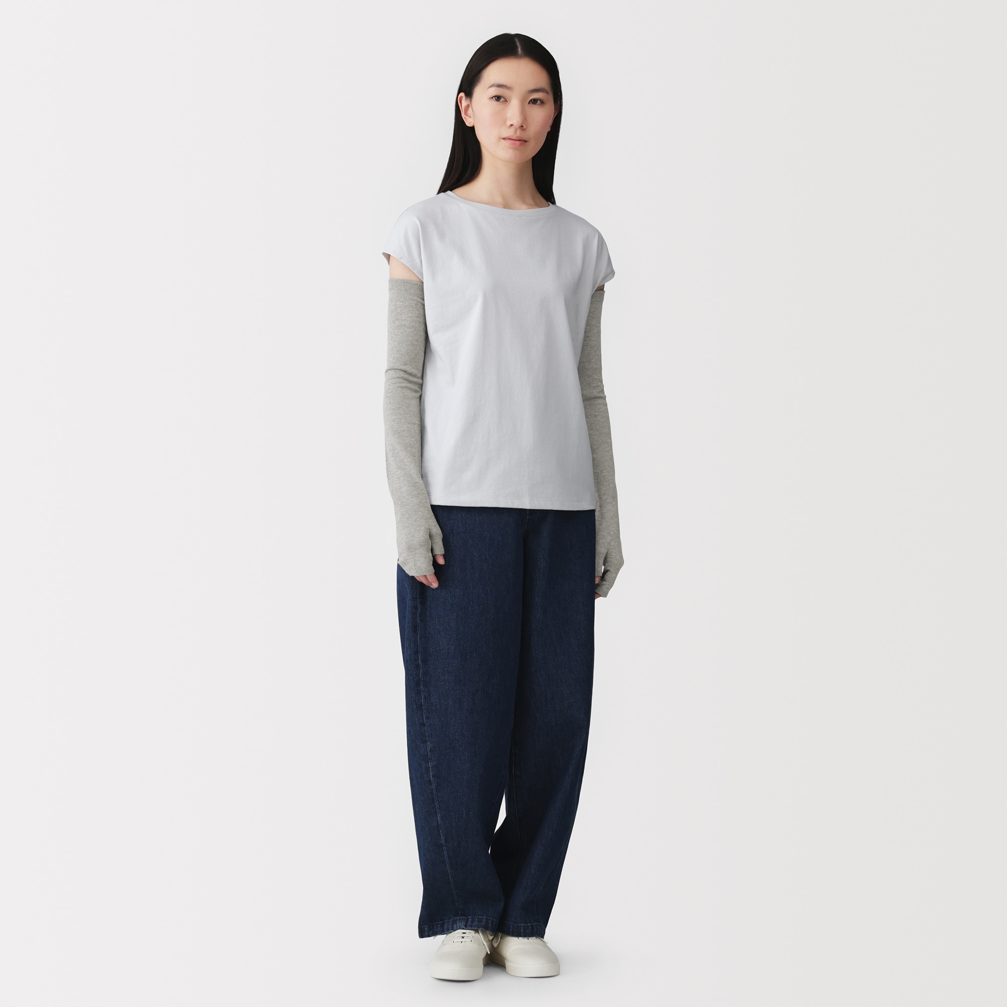 ＵＶカット強撚コットンアームカバー（ロング）