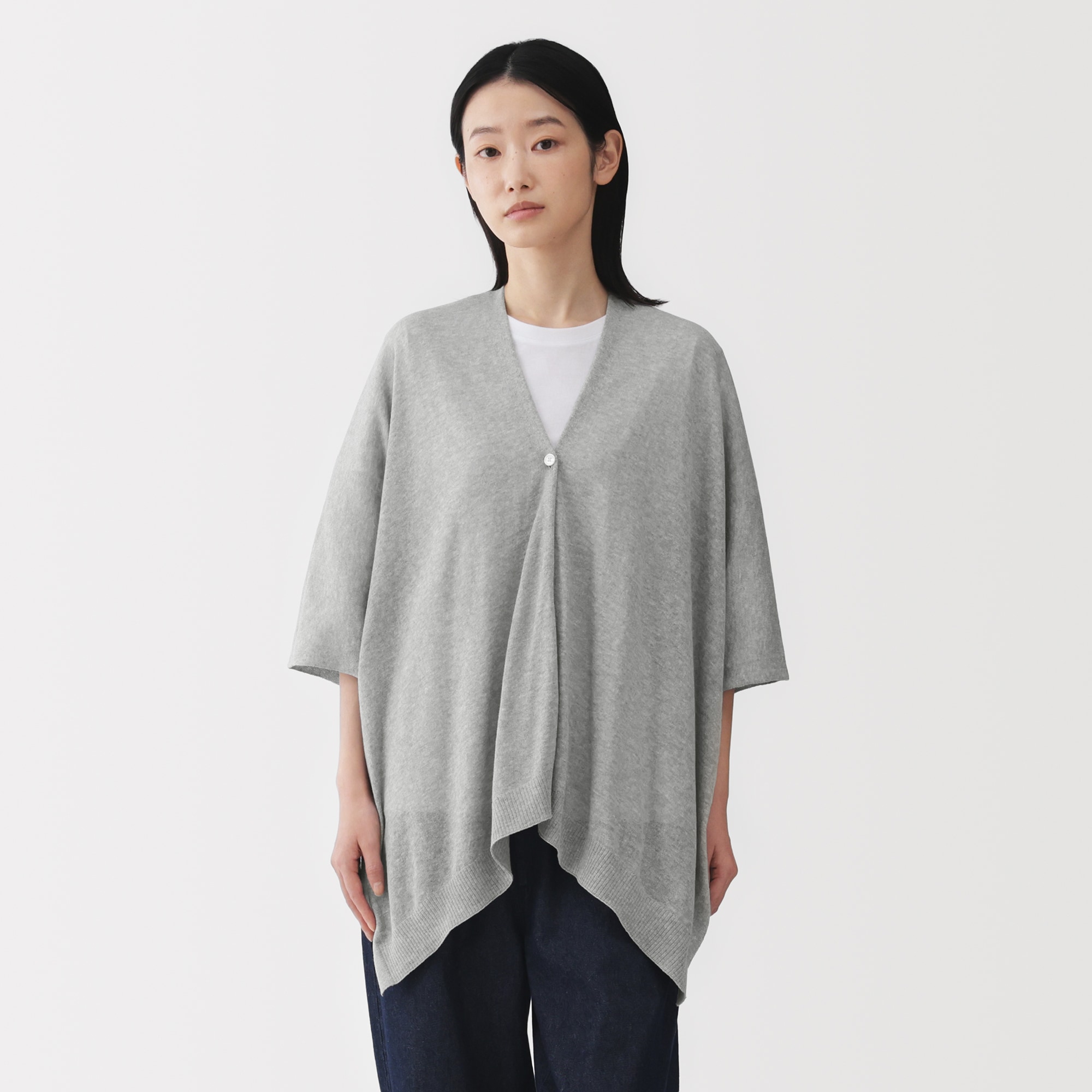 UVカット強撚コットンボレロ ボタン付き | 無印良品