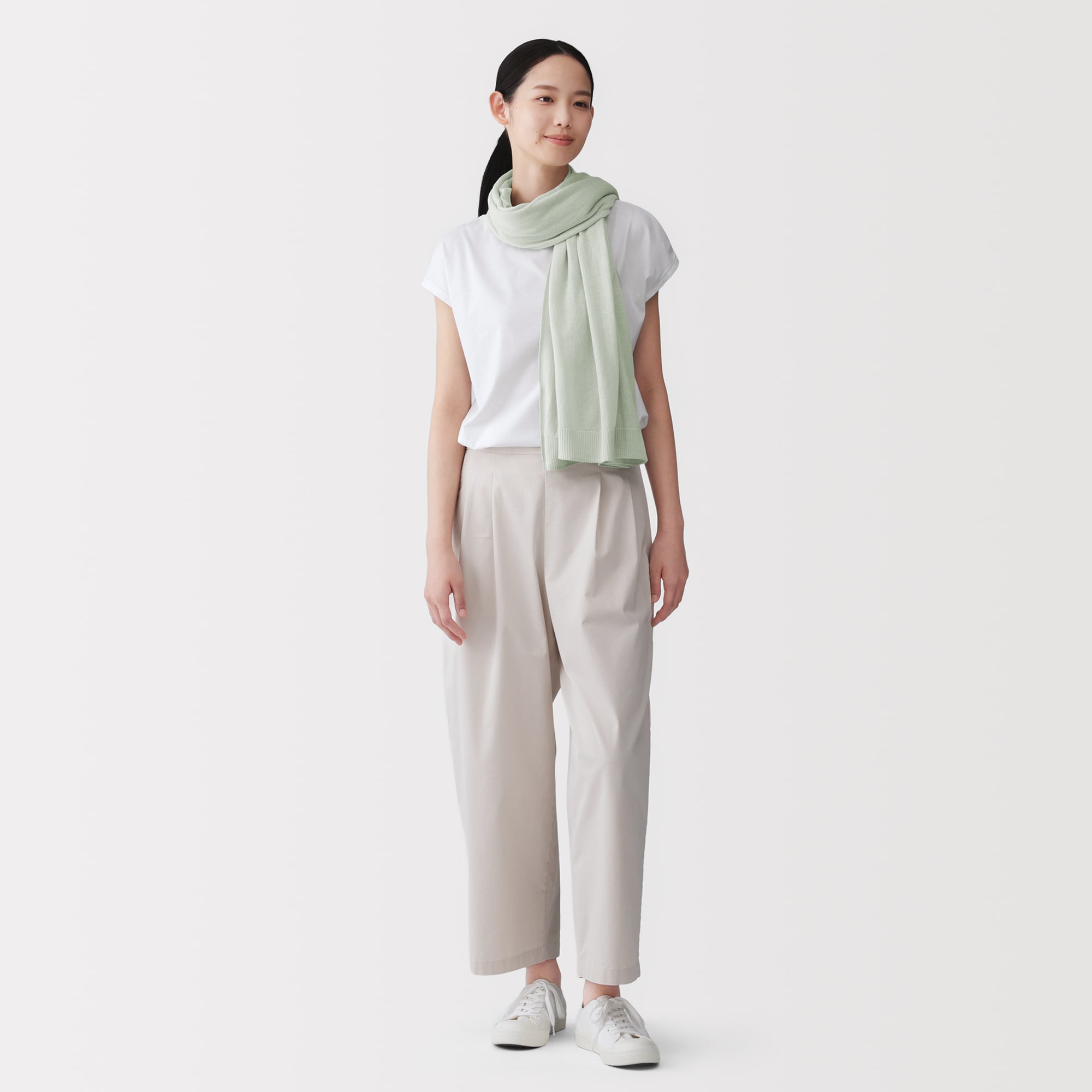 ＵＶカット強撚コットンボレロ　ボタン付き