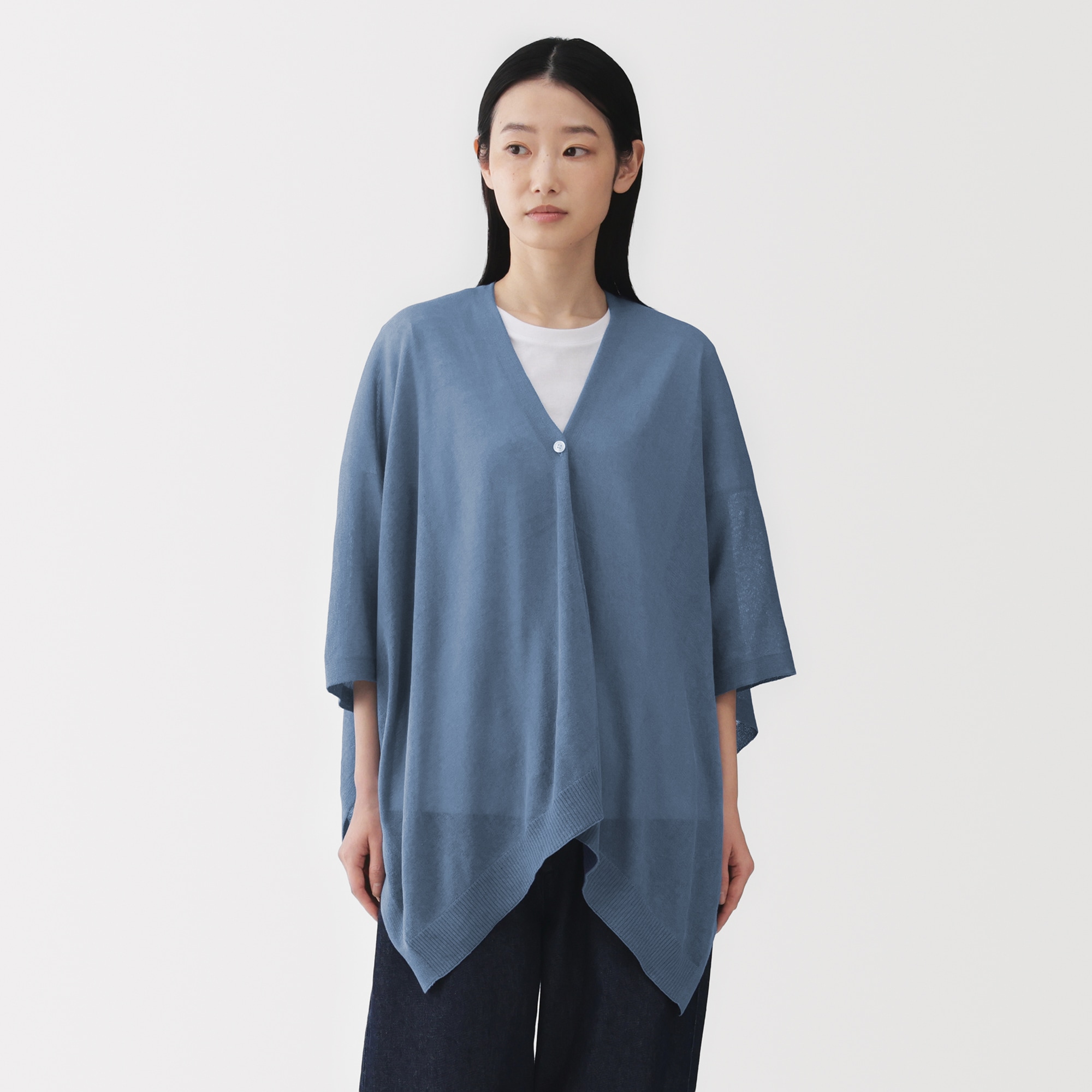 UVカット強撚コットンボレロ ボタン付き | 無印良品