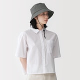 ＵＶカット風を通す　ちいさくまとまる　バケットハット