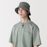 ＵＶカット風を通す　ちいさくまとまる　バケットハット