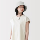 ＵＶカット風を通す　ちいさくまとまる　バケットハット