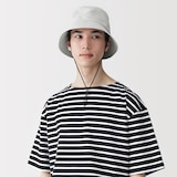 ＵＶカット風を通す　ちいさくまとまる　バケットハット