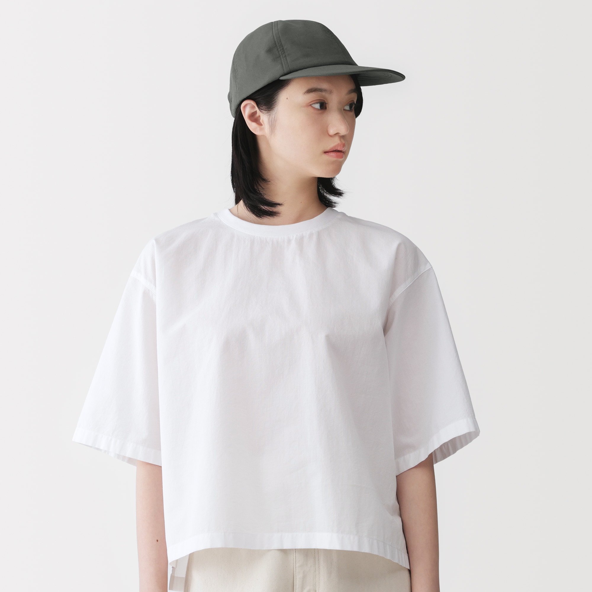 ＵＶカット風を通す　ちいさくまとまる　キャップ