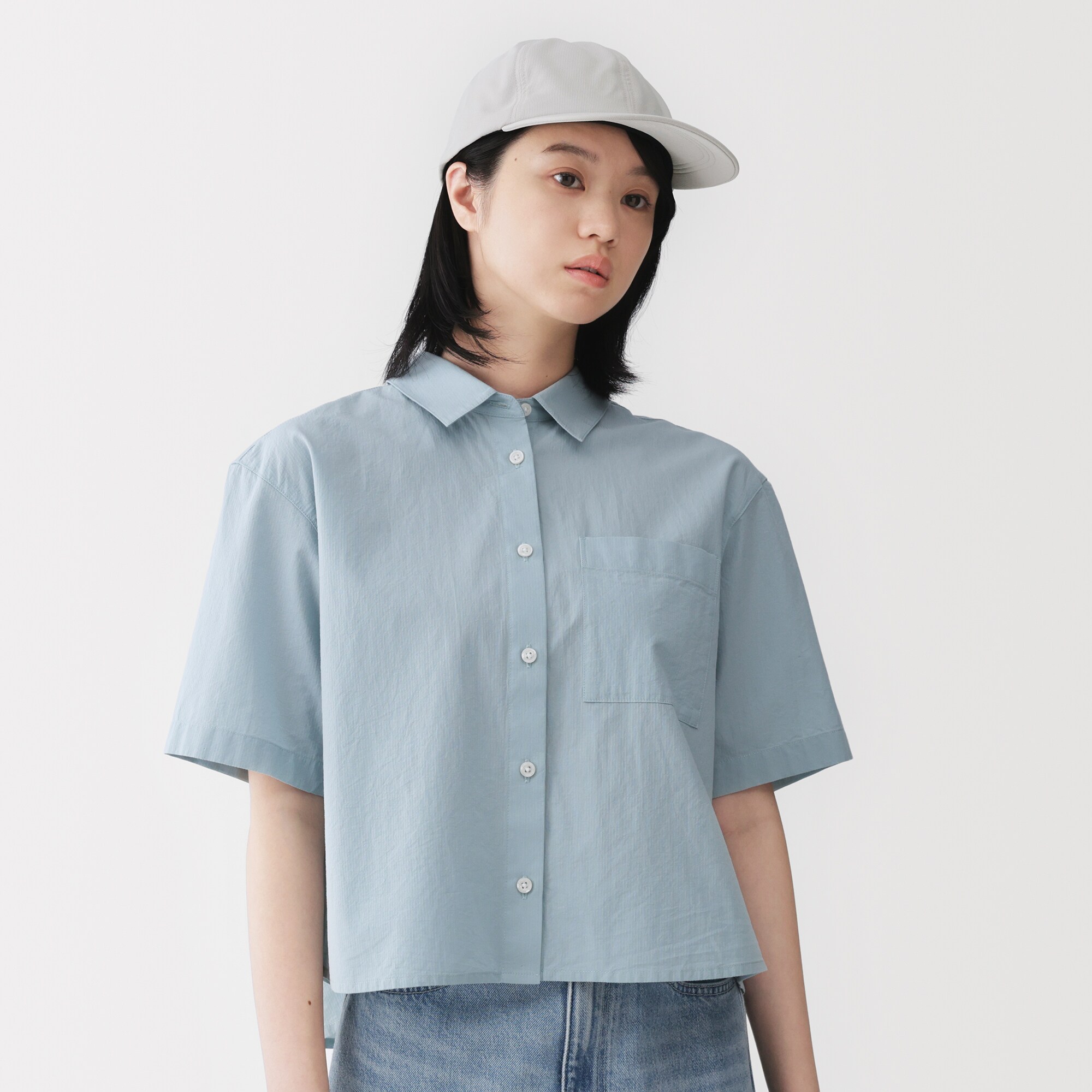 ＵＶカット風を通す　ちいさくまとまる　キャップ