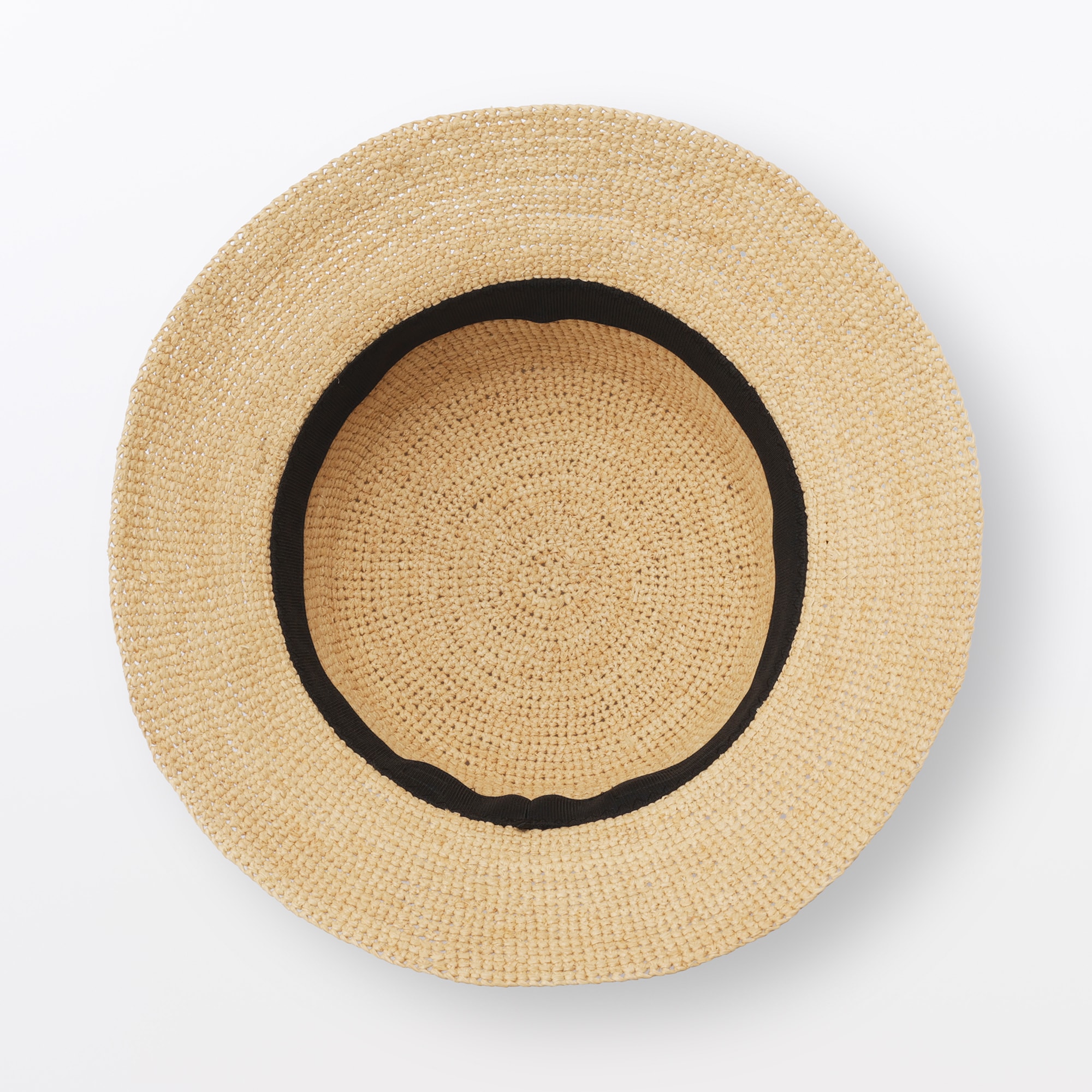 ラフィアたためるバケットハット