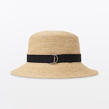 ラフィアたためるバケットハット