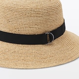ラフィアたためるバケットハット