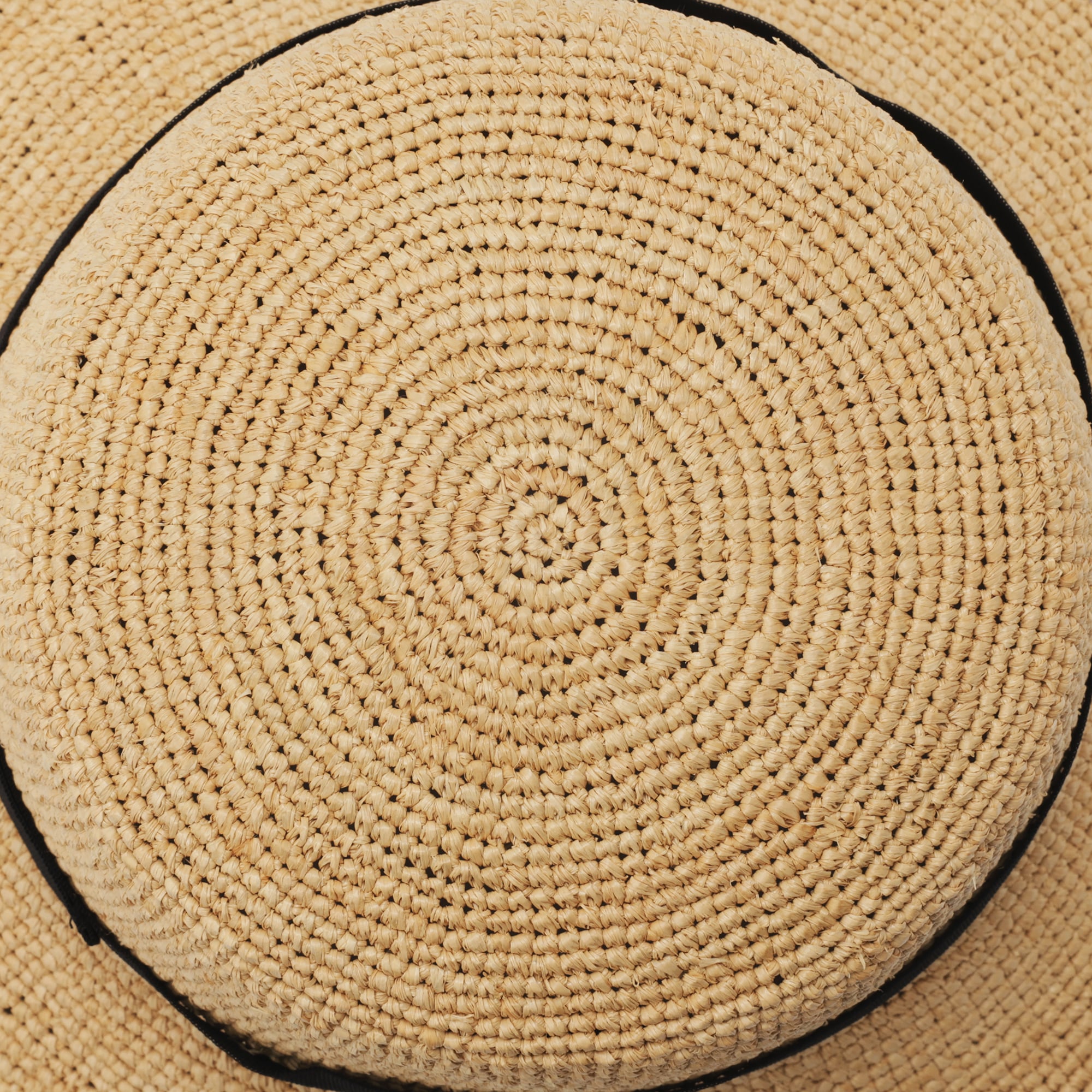 ラフィアたためるバケットハット