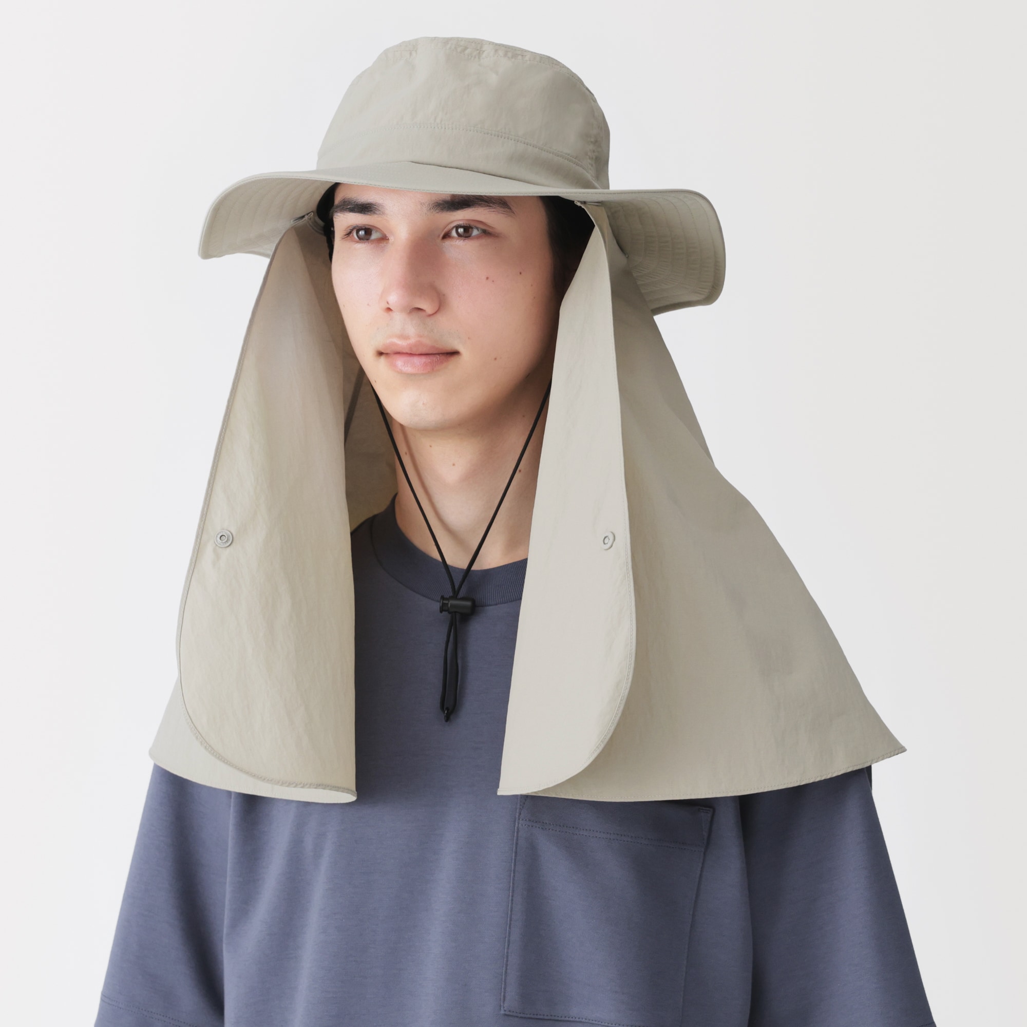 ＵＶカット日陰を持ち歩くサファリハット