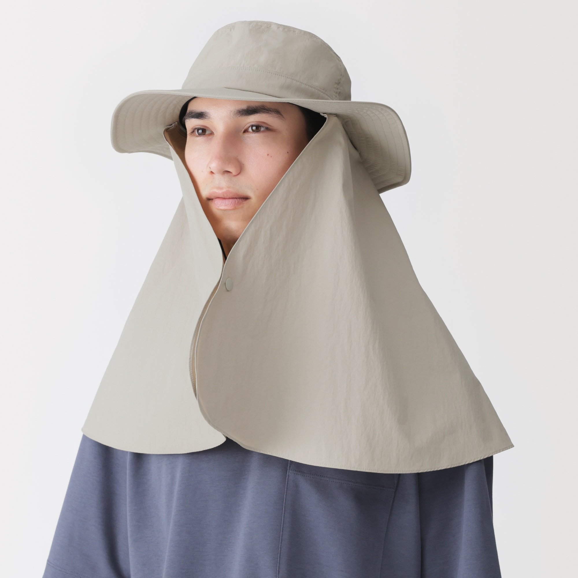 ＵＶカット日陰を持ち歩くサファリハット