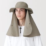ＵＶカット日陰を持ち歩くサファリハット