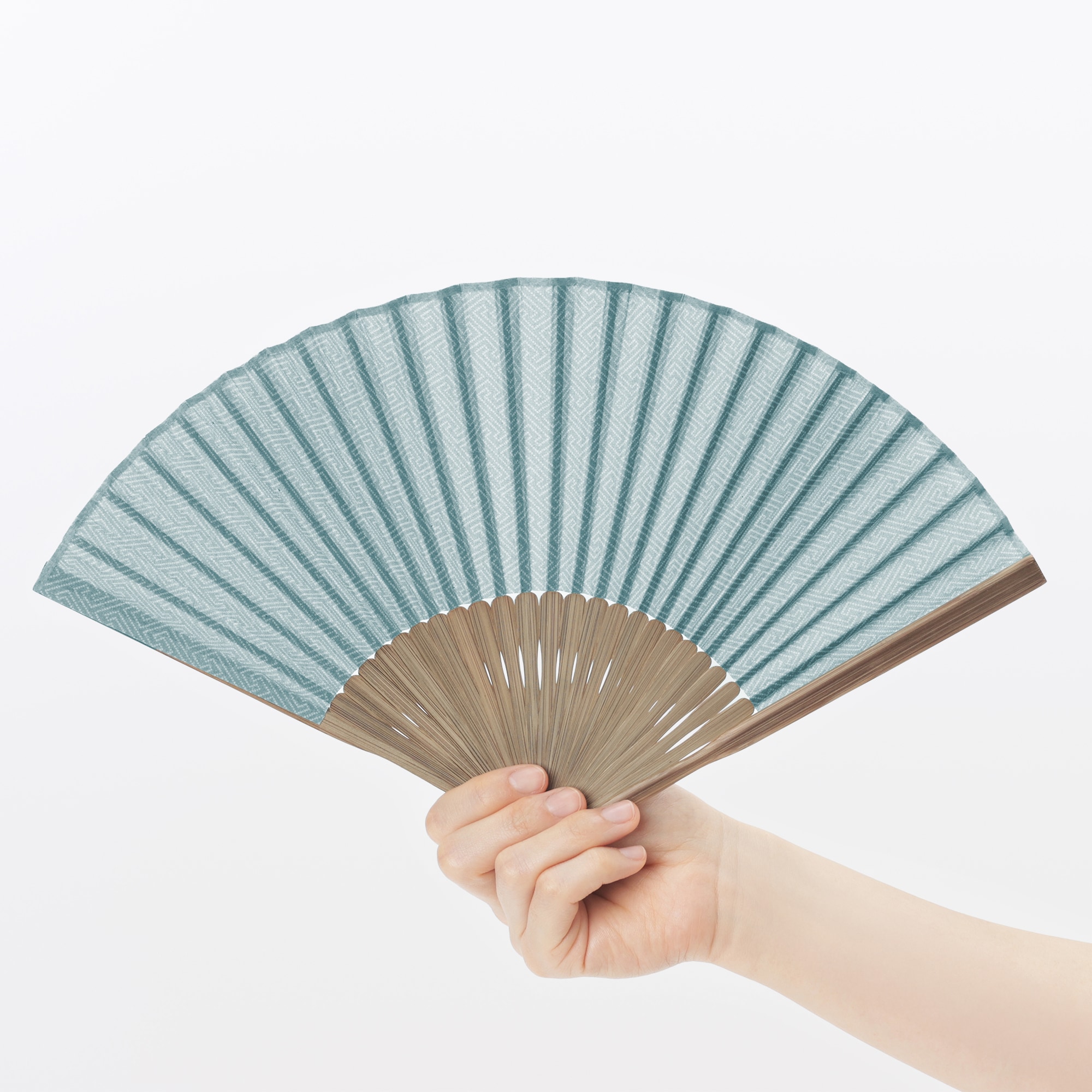 扇子（工字繋ぎ柄）
