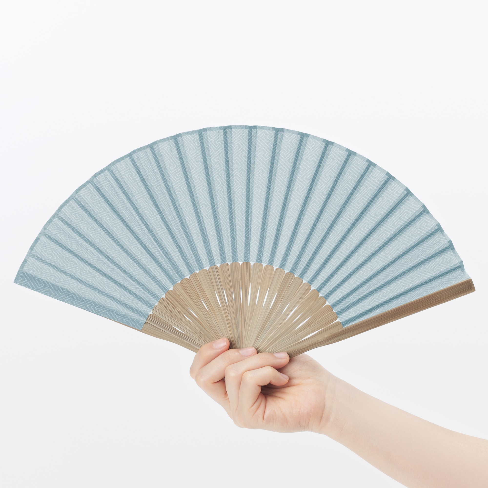 扇子（工字繋ぎ柄）