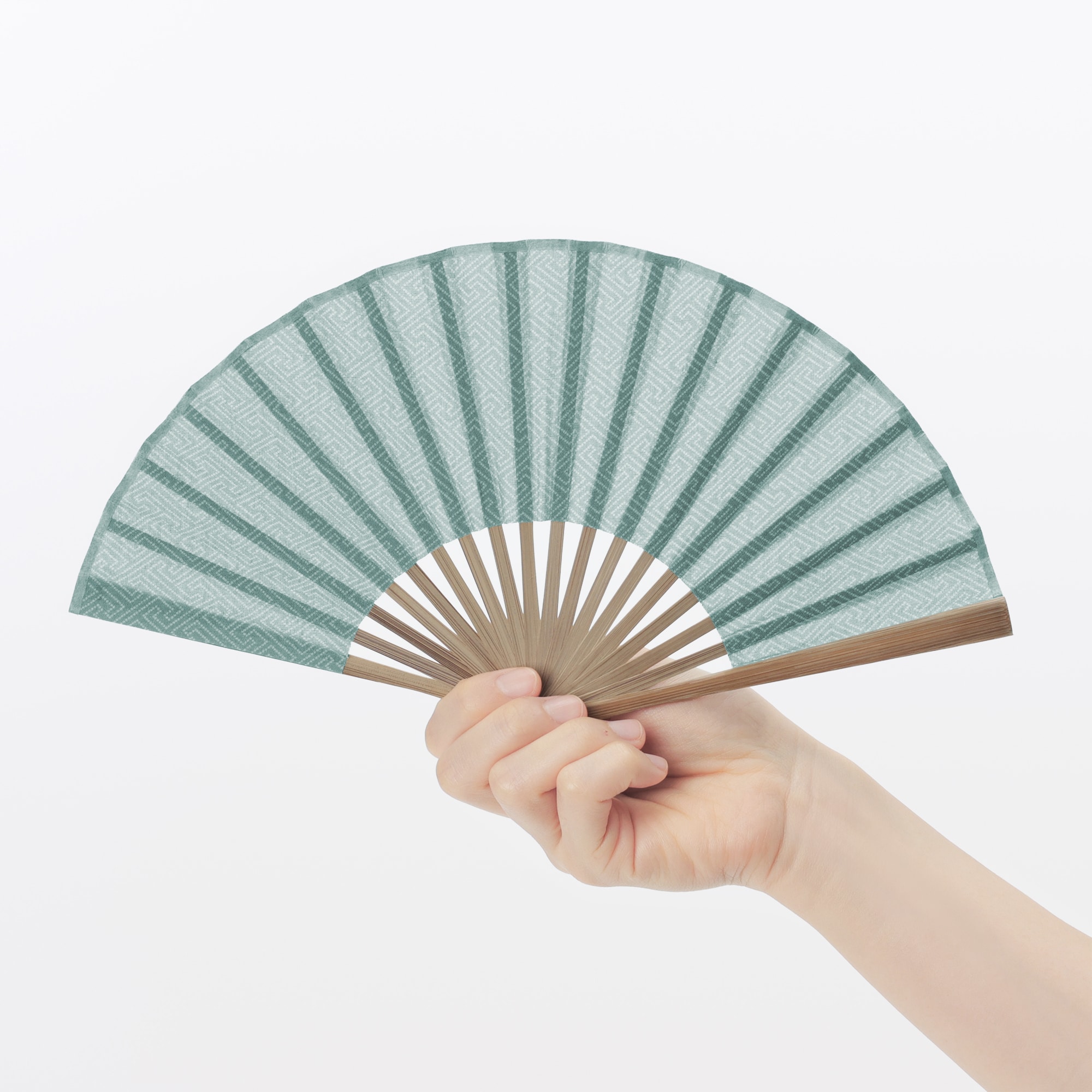 ミニ扇子（工字繋ぎ柄）