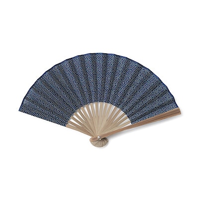 ミニ扇子（工字繋ぎ柄）