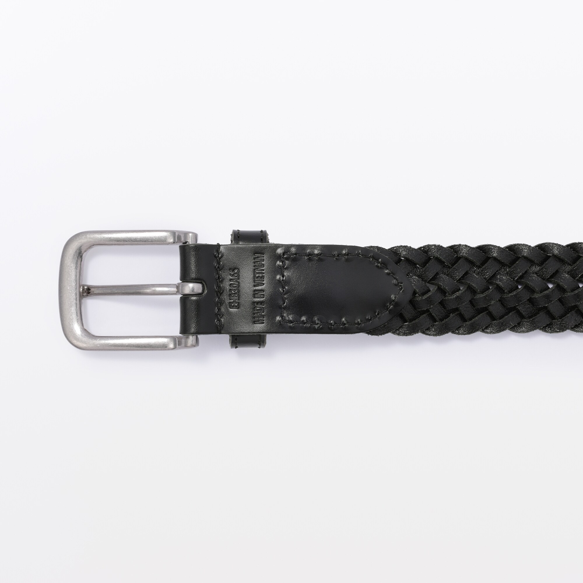 ベジタブルタンニンレザー　手編みベルト　中幅