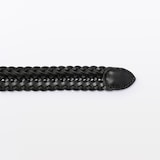 ベジタブルタンニンレザー　手編みベルト　中幅