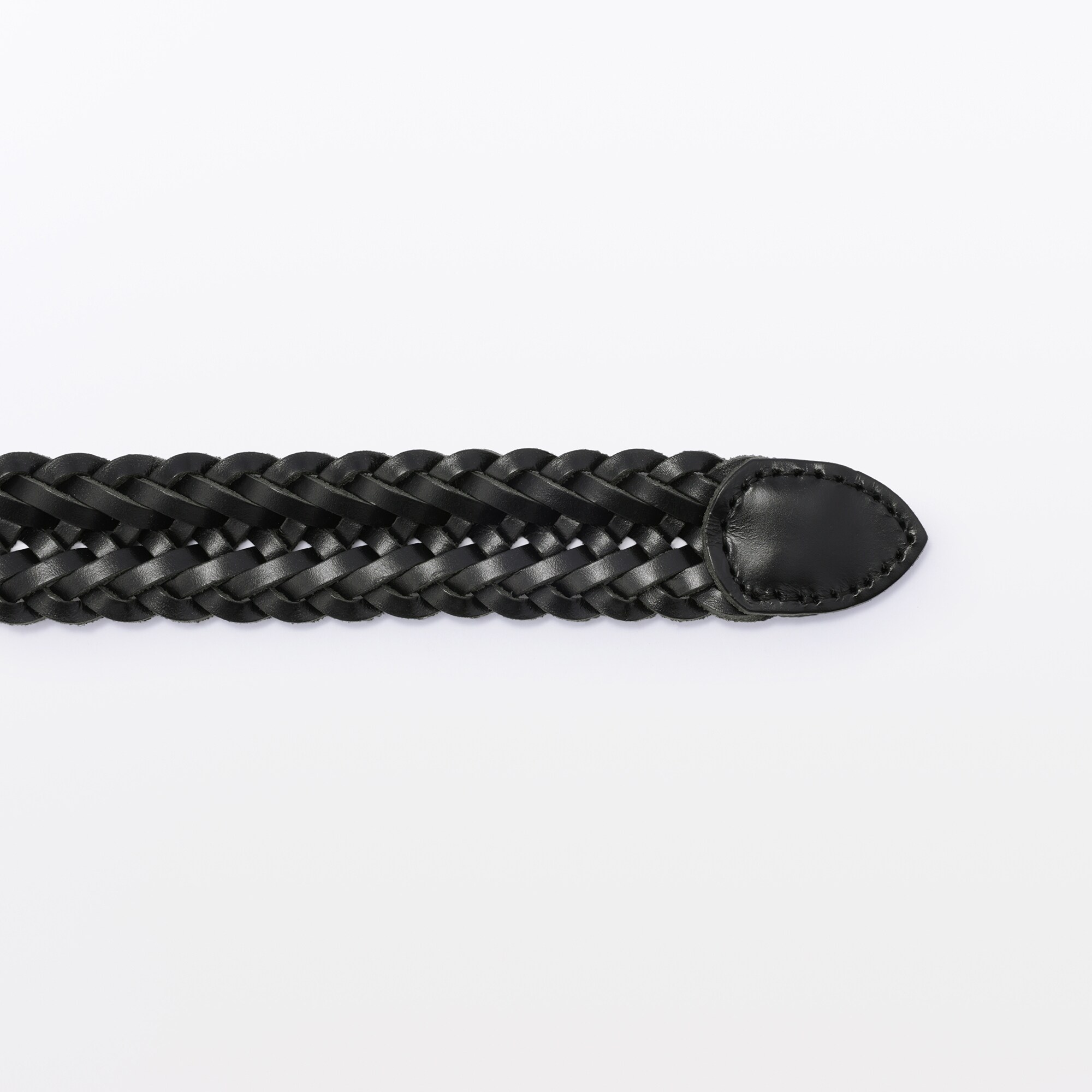 ベジタブルタンニンレザー　手編みベルト　中幅