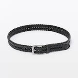 ベジタブルタンニンレザー　手編みベルト　中幅