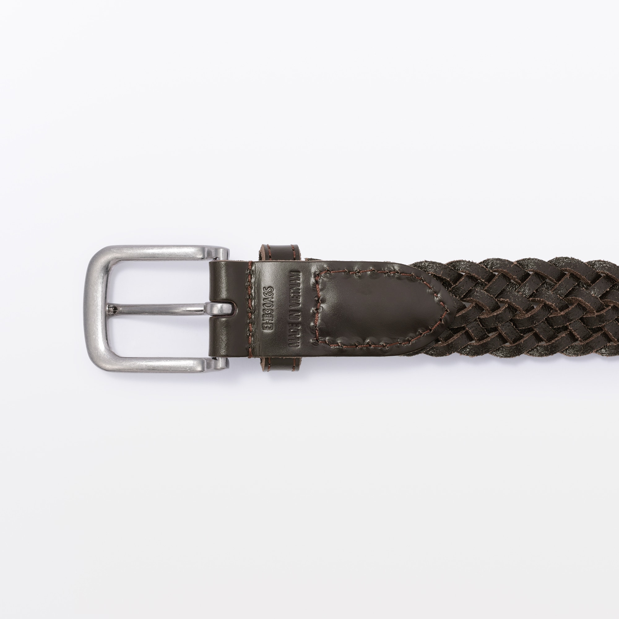 ベジタブルタンニンレザー　手編みベルト　中幅