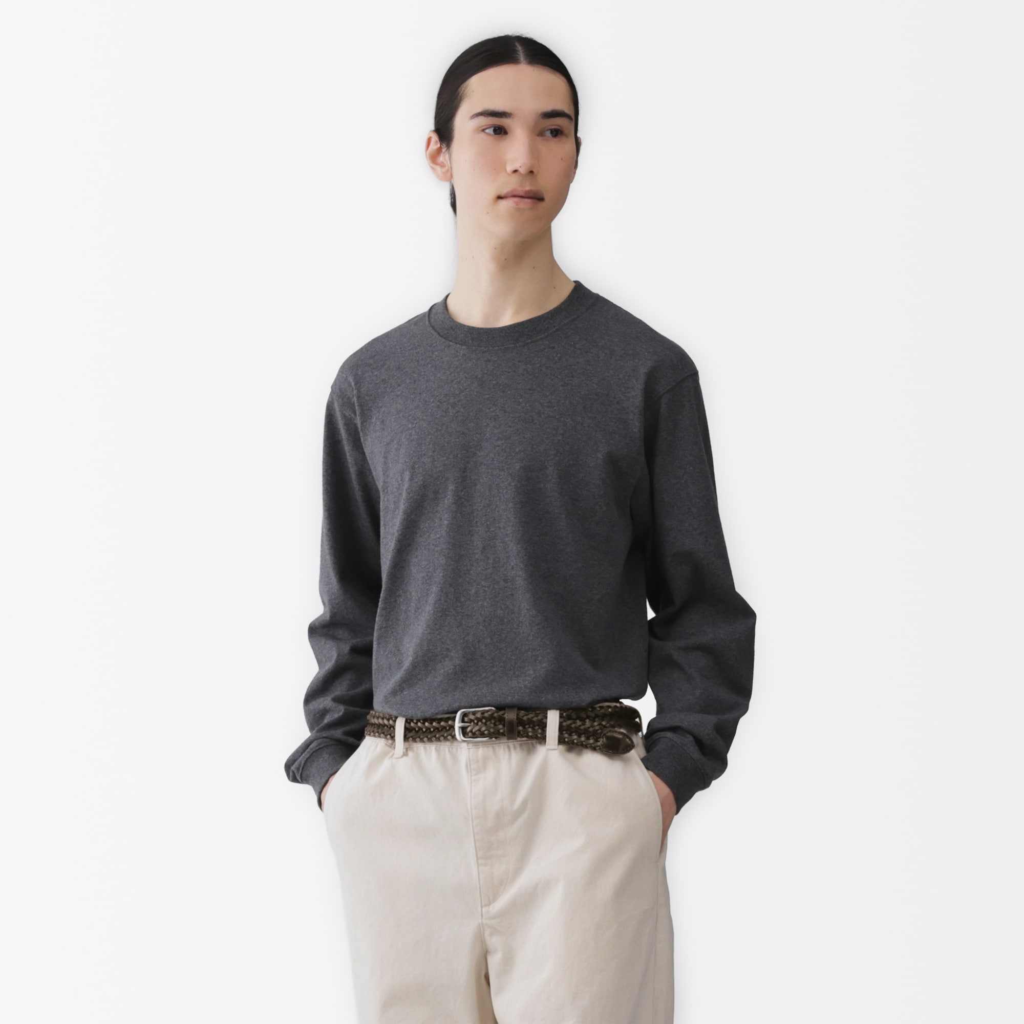 ベジタブルタンニンレザー　手編みベルト　中幅