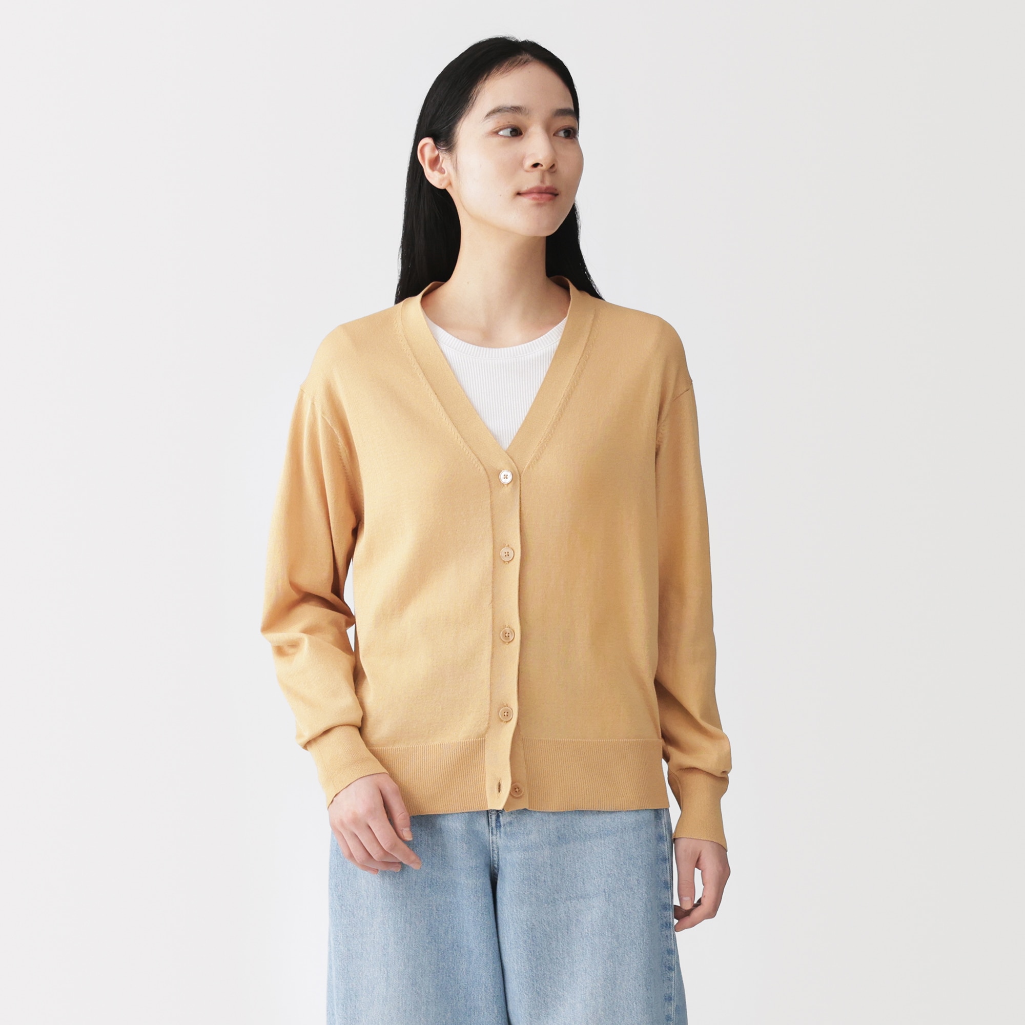 婦人 UVカットライトニットVネックカーディガン | 無印良品