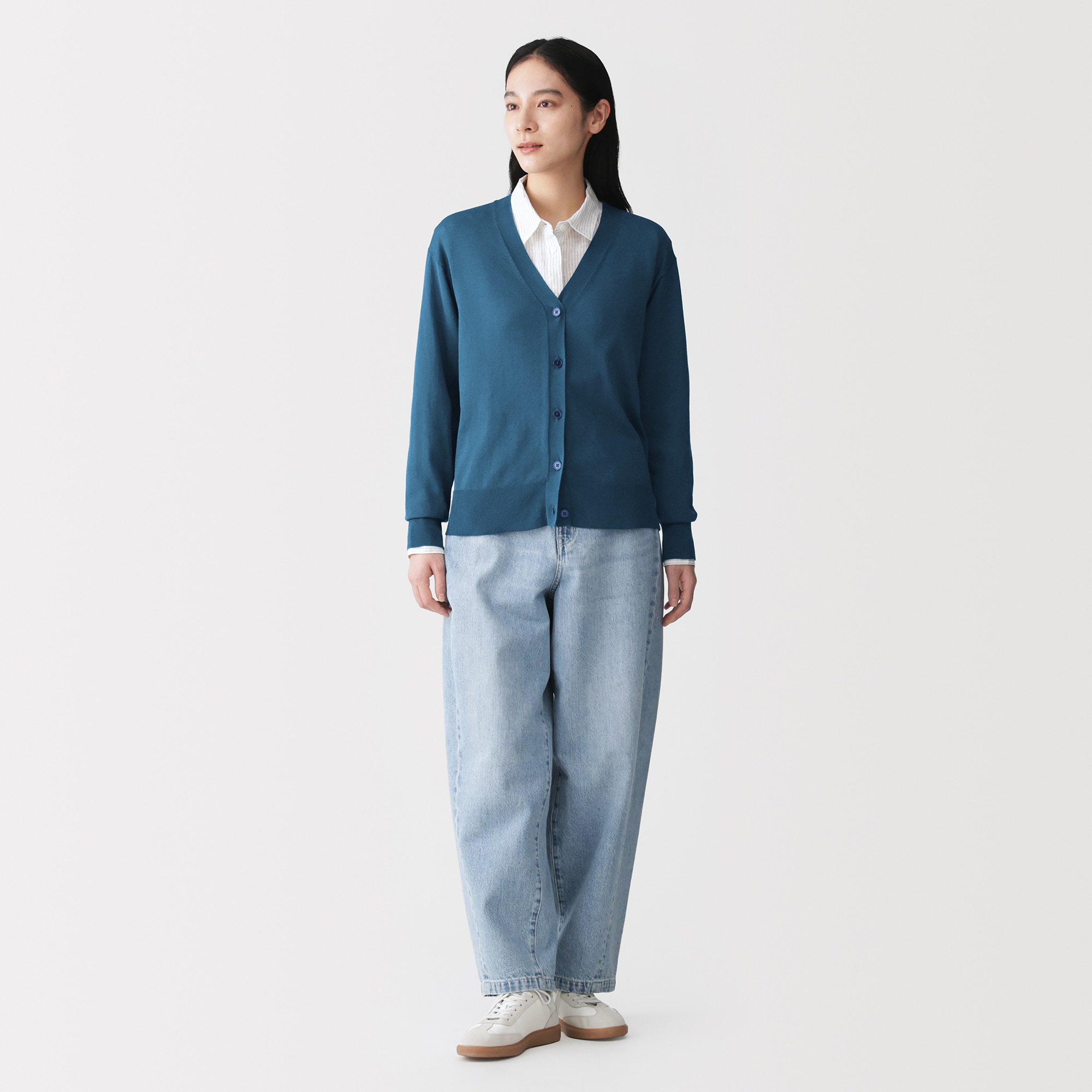 婦人　ＵＶカットライトニットＶネックカーディガン