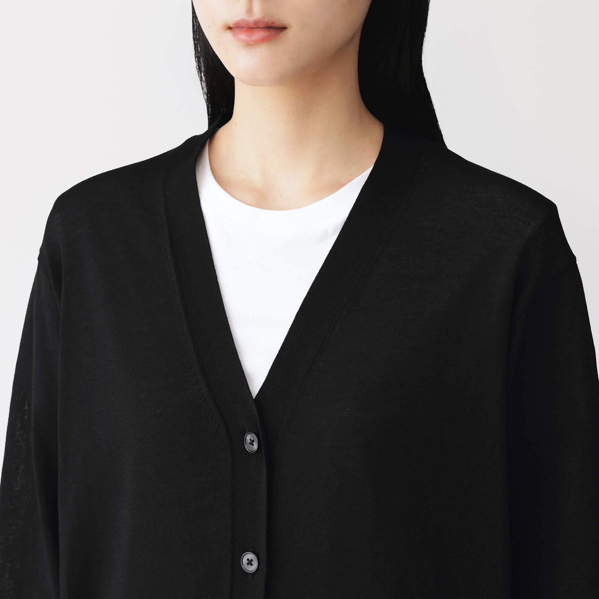 婦人 UVカットライトニットVネックカーディガン | 無印良品