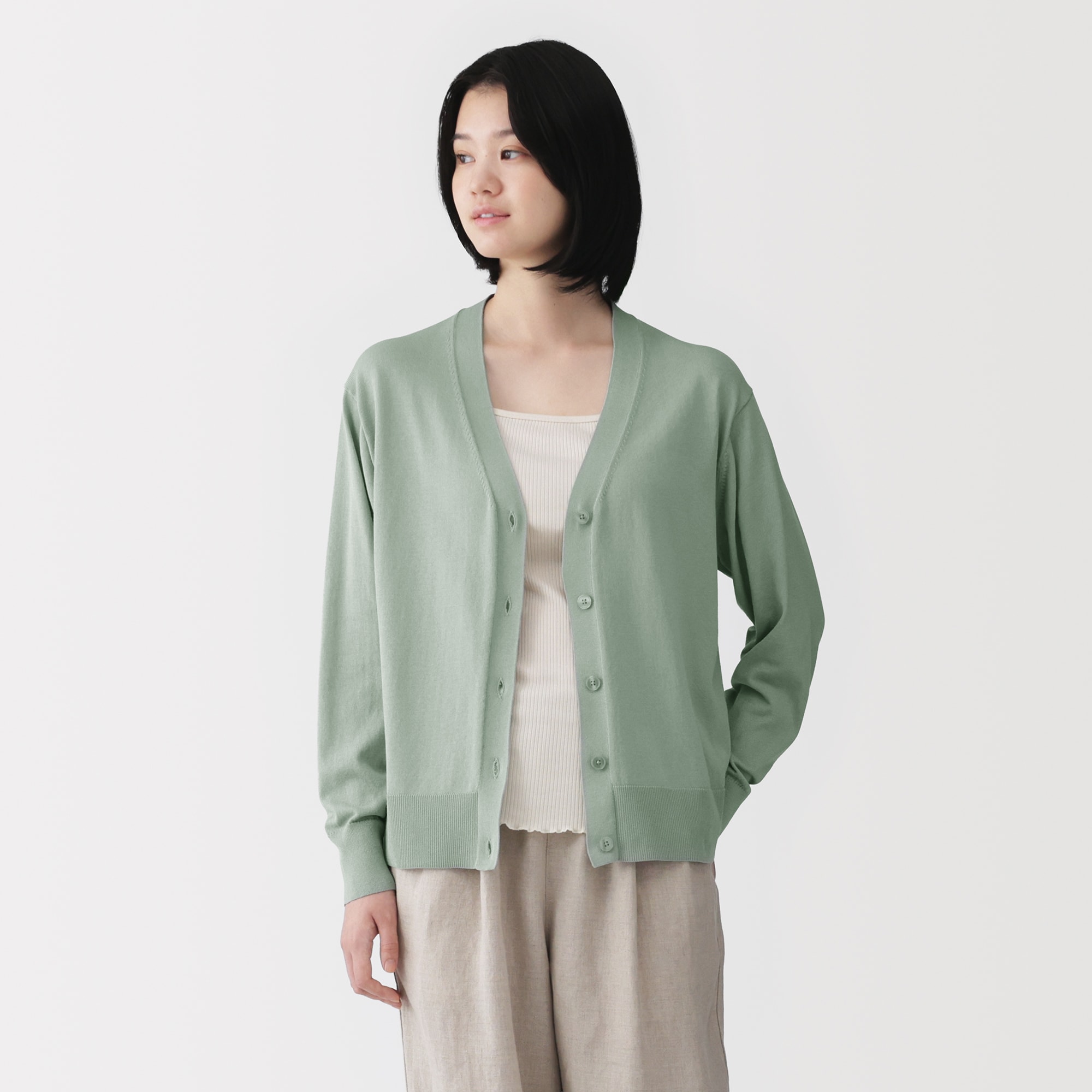 婦人 UVカットライトニットVネックカーディガン | 無印良品