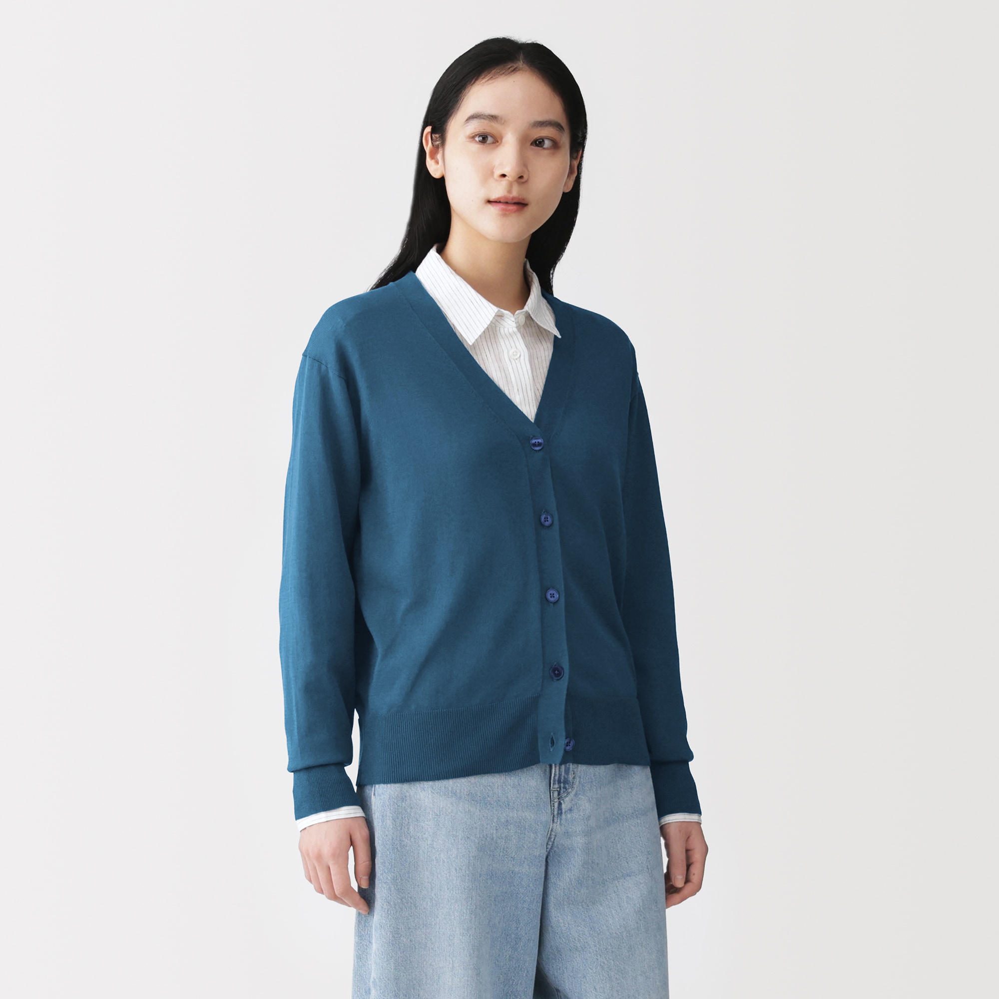 婦人 UVカットライトニットVネックカーディガン | 無印良品