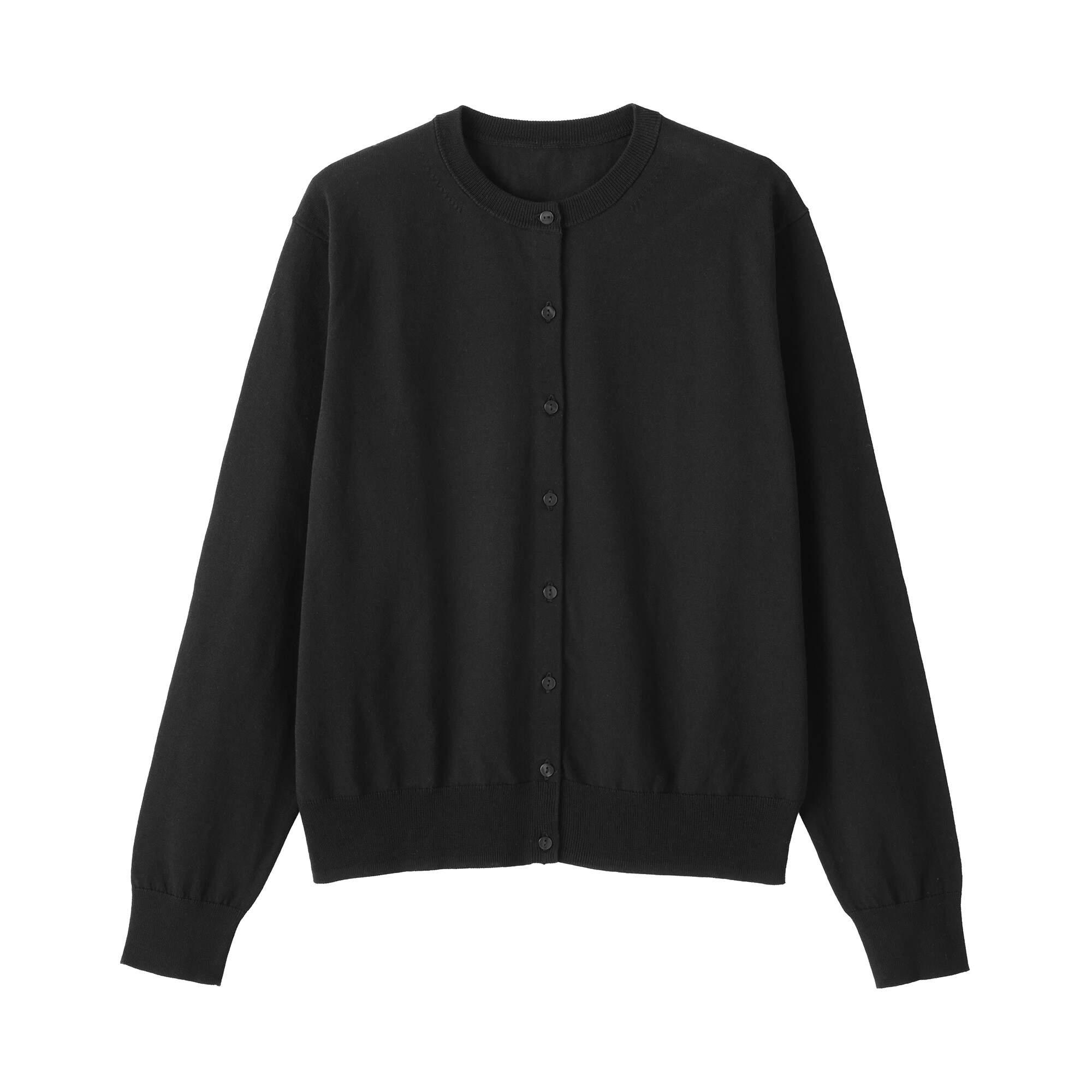 婦人　ＵＶカット強撚コットンクルーネックカーディガン