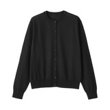 婦人　ＵＶカット強撚コットンクルーネックカーディガン