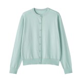 婦人　ＵＶカット強撚コットンクルーネックカーディガン