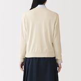 婦人　ＵＶカット強撚コットンクルーネックカーディガン