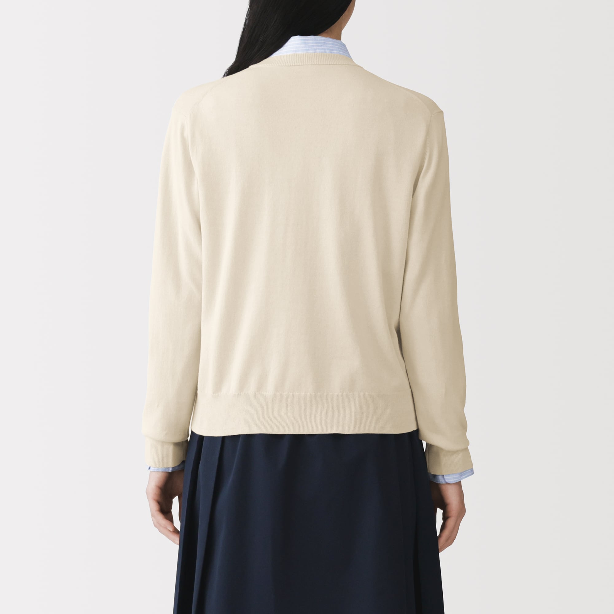 婦人 UVカット強撚コットンクルーネックカーディガン | 無印良品