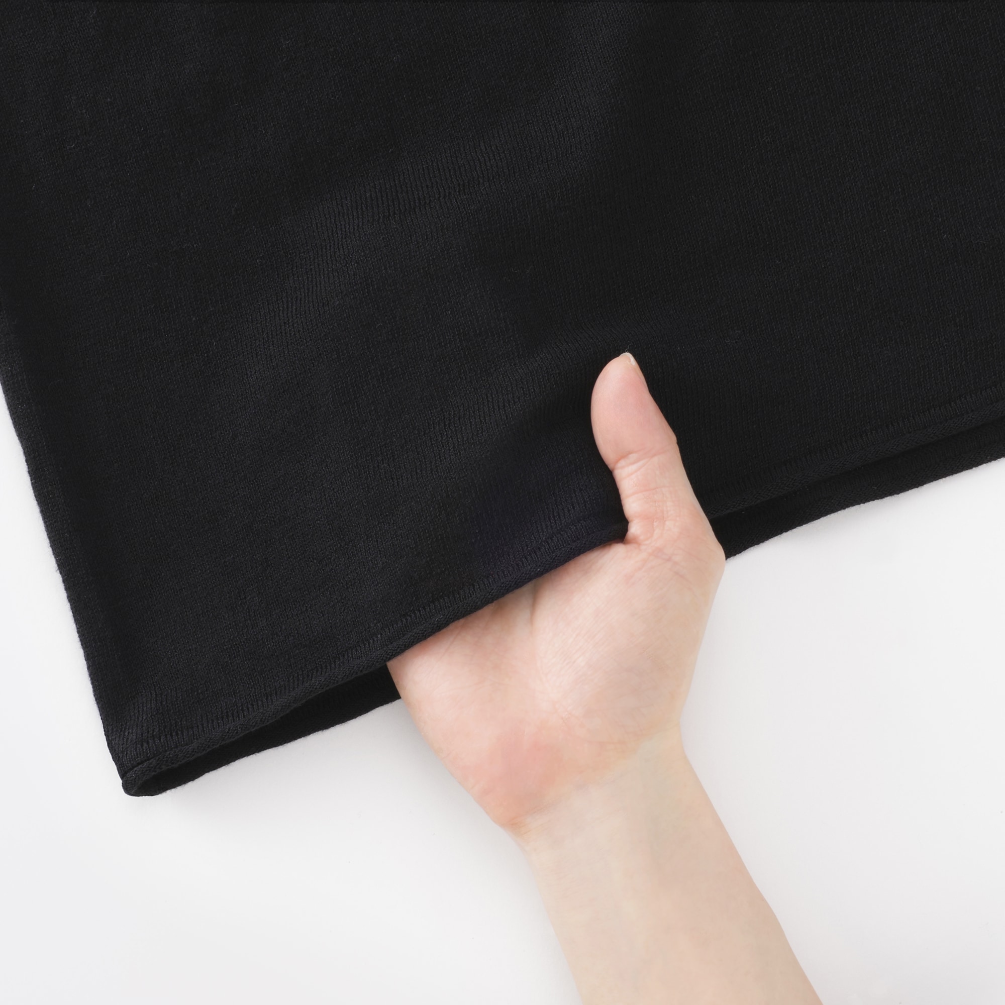 婦人　なめらか天竺編みシアーハイネックセーター