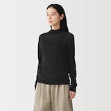 婦人　なめらか天竺編みシアーハイネックセーター