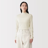 婦人　なめらか天竺編みシアーハイネックセーター