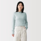 婦人　なめらか天竺編みシアーハイネックセーター