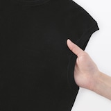 婦人　強撚透かし編みノースリーブセーター