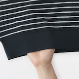 婦人　強撚透かし編みポロセーター