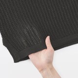 婦人　リネン混透かし編みワイドセーター