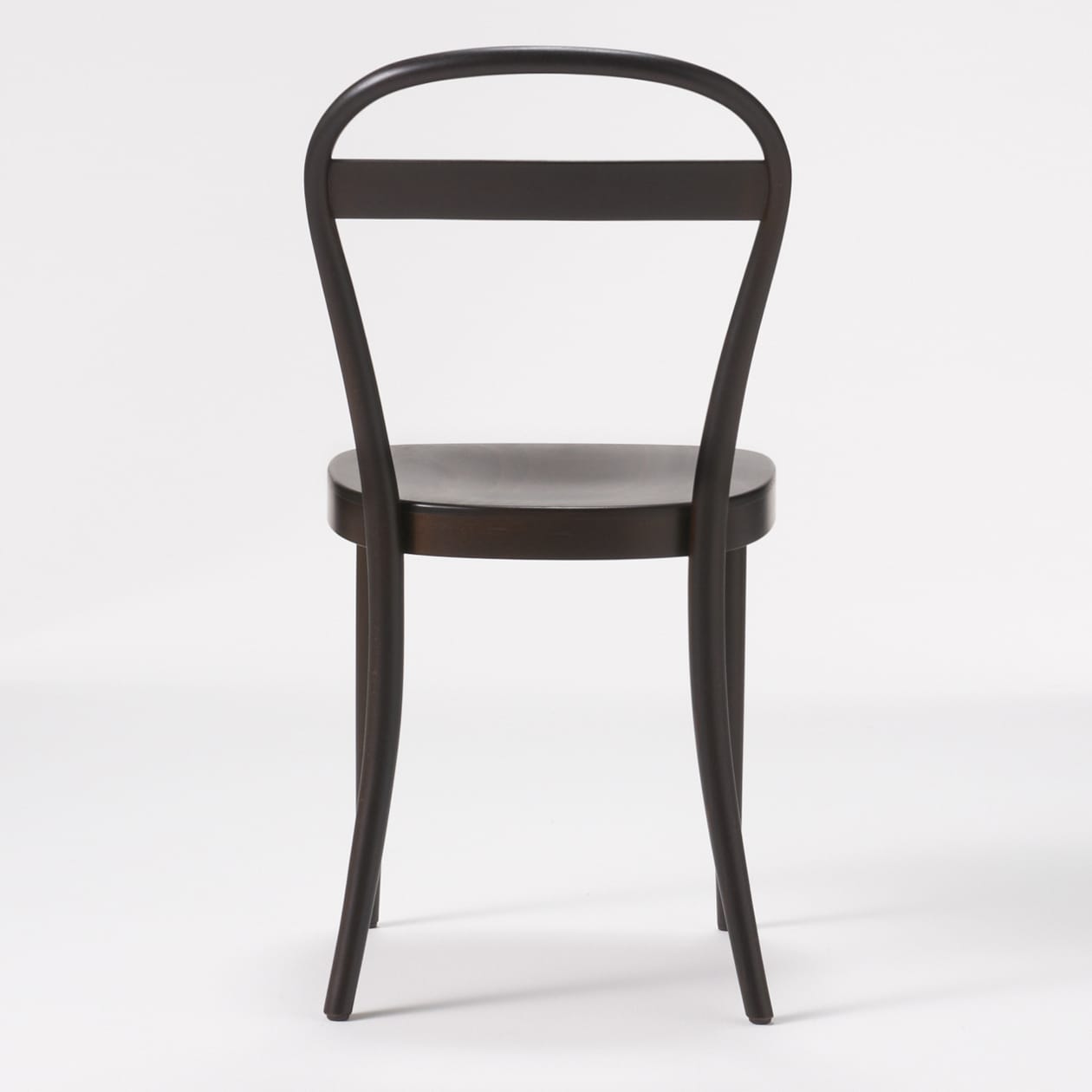 ブナ材曲げ木チェア・板座／ブラウン