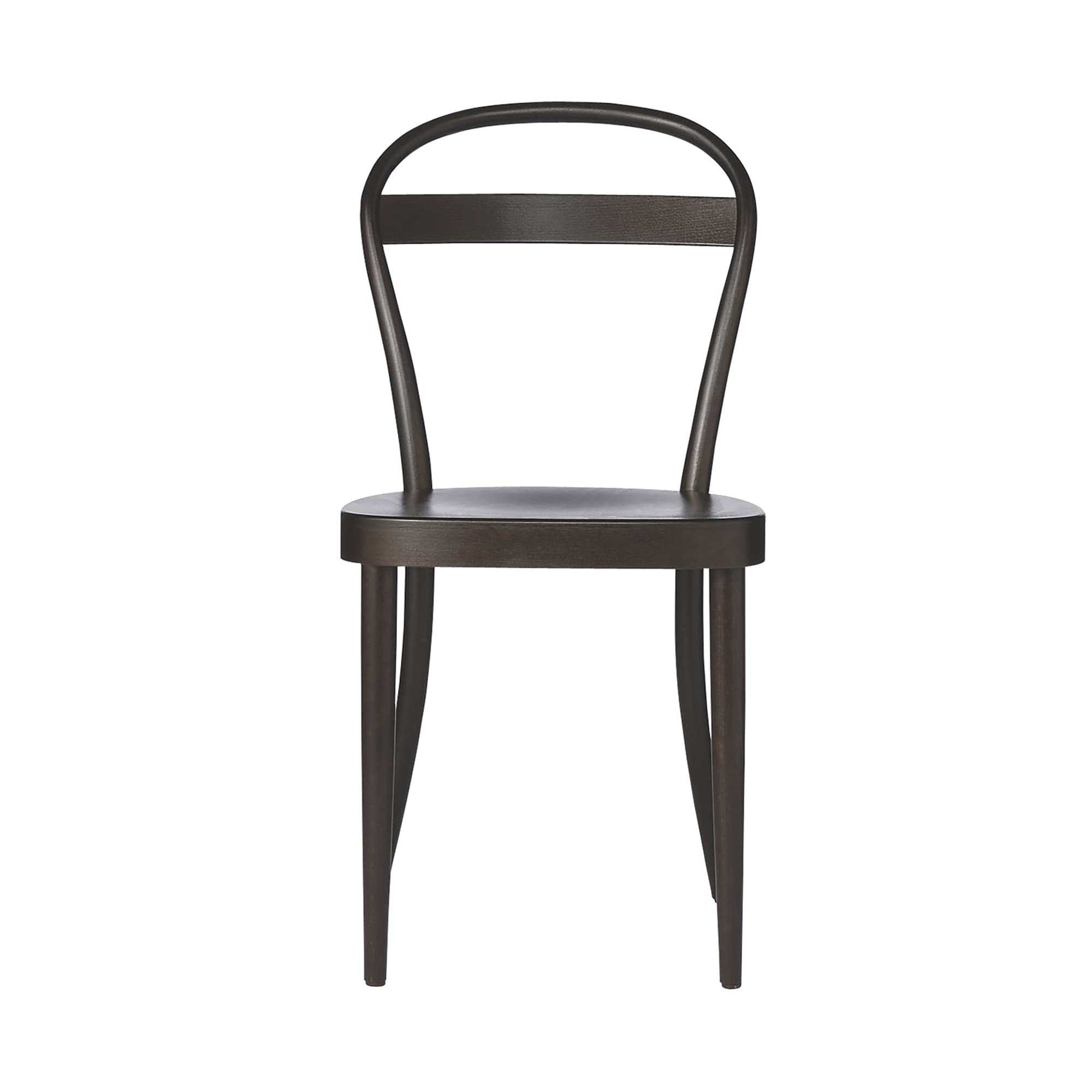 ブナ材曲げ木チェア・板座／ブラウン